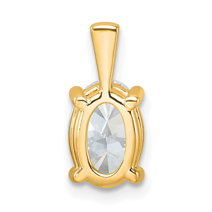 LGGP 14k 2 carat Lab Grown Diamond VS+ F+ Oval Complete Four Prong Pendant
