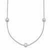 LGGN 14k White Gold 1 3/4 carat Lab Grown Diamond VS/SI+ G+ Complete 16 inch Seven Station Necklace