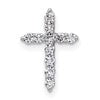 LGGC 14k White Gold 1/5 carat Lab Grown Diamond VS/SI+ G+ Complete Cross Chain Slide Pendant