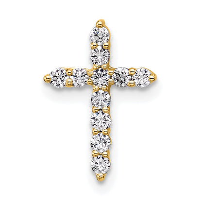 14k 1/5 carat Lab Grown Diamond VS/SI+ G+ Complete Cross Chain Slide Pendant