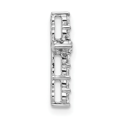 LGGC 14k White Gold 1/3 carat Lab Grown Diamond VS/SI+ G+ Complete Cross Chain Slide Pendant