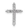 LGGC 14k White Gold 1/3 carat Lab Grown Diamond VS/SI+ G+ Complete Cross Chain Slide Pendant
