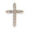 14k 1/3 carat Lab Grown Diamond VS/SI+ G+ Complete Cross Chain Slide Pendant