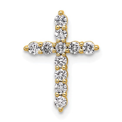 14k 1/3 carat Lab Grown Diamond VS/SI+ G+ Complete Cross Chain Slide Pendant