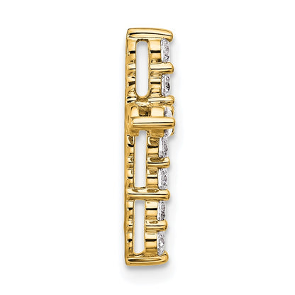 LGYP 14k 1/2 carat Lab Grown Diamond VS/SI+ G+ Complete Cross Chain Slide Pendant