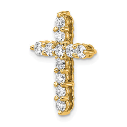 14k 1 carat Lab Grown Diamond VS/SI+ G+ Complete Cross Chain Slide Pendant