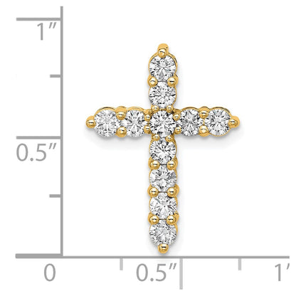 14k 1 carat Lab Grown Diamond VS/SI+ G+ Complete Cross Chain Slide Pendant