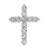 LGGC 14k White Gold 1 1/2 carat Lab Grown Diamond VS/SI+ G+ Complete Cross Chain Slide Pendant