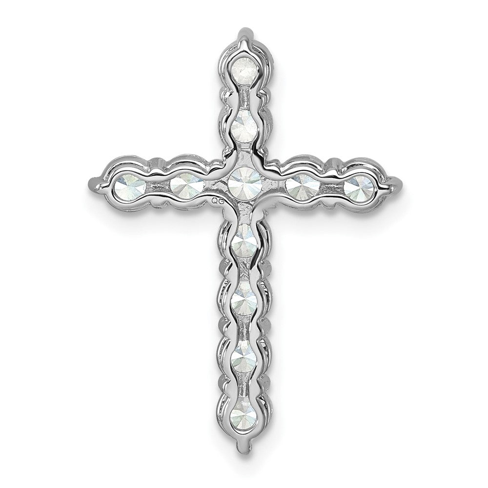 LGWP 14k White Gold 2 carat Lab Grown Diamond VS/SI+ G+ Complete Cross Chain Slide Pendant