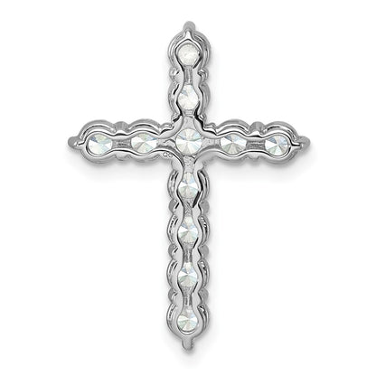 LGWP 14k White Gold 2 carat Lab Grown Diamond VS/SI+ G+ Complete Cross Chain Slide Pendant