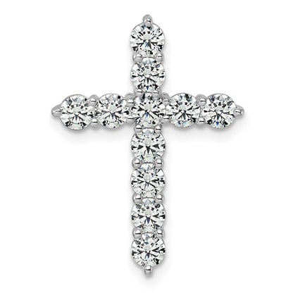 LGWP 14k White Gold 2 carat Lab Grown Diamond VS/SI+ G+ Complete Cross Chain Slide Pendant