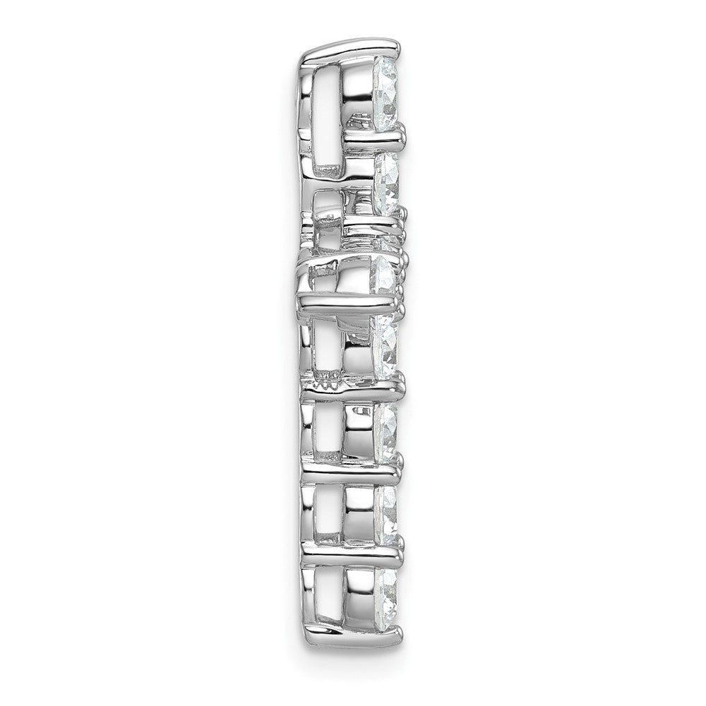 LGWP 14k White Gold 3 carat Lab Grown Diamond VS/SI+ G+ Complete Cross Chain Slide Pendant