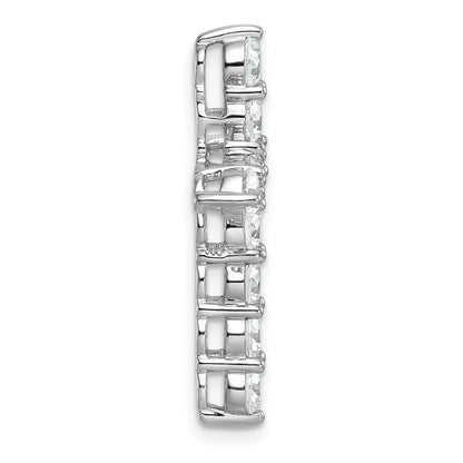 LGWP 14k White Gold 3 carat Lab Grown Diamond VS/SI+ G+ Complete Cross Chain Slide Pendant