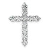 LGWP 14k White Gold 3 carat Lab Grown Diamond VS/SI+ G+ Complete Cross Chain Slide Pendant