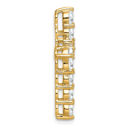 LGYP 14k 3 carat Lab Grown Diamond VS/SI+ G+ Complete Cross Chain Slide Pendant