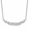 LGWN 14k White Gold 7/8 carat Lab Grown Diamond VS/SI+ G+ Complete 18 inch Fashion Bar Necklace