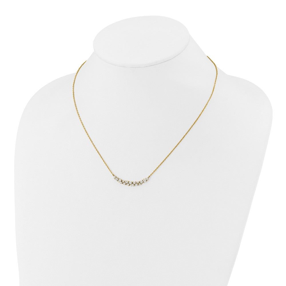 LGYN 14k 7/8 carat Lab Grown Diamond VS/SI+ G+ Complete 18 inch Fashion Bar Necklace