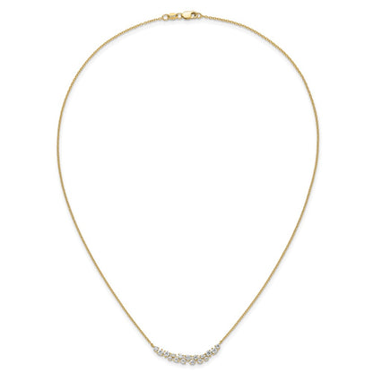 LGYN 14k 7/8 carat Lab Grown Diamond VS/SI+ G+ Complete 18 inch Fashion Bar Necklace