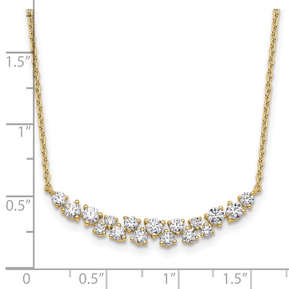 LGYN 14k 7/8 carat Lab Grown Diamond VS/SI+ G+ Complete 18 inch Fashion Bar Necklace