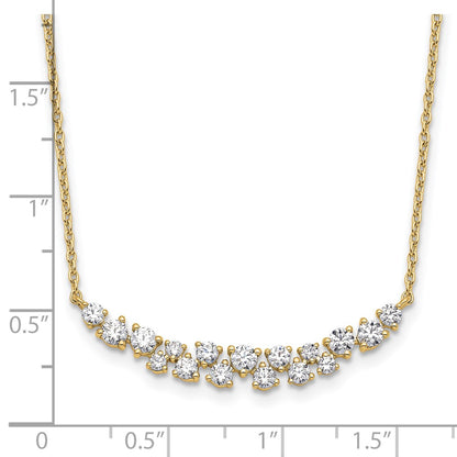 LGYN 14k 7/8 carat Lab Grown Diamond VS/SI+ G+ Complete 18 inch Fashion Bar Necklace