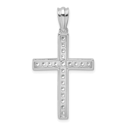 True Origin White Gold 14k 3/4 carat Lab Grown Diamond VS D E F Cross Pendant