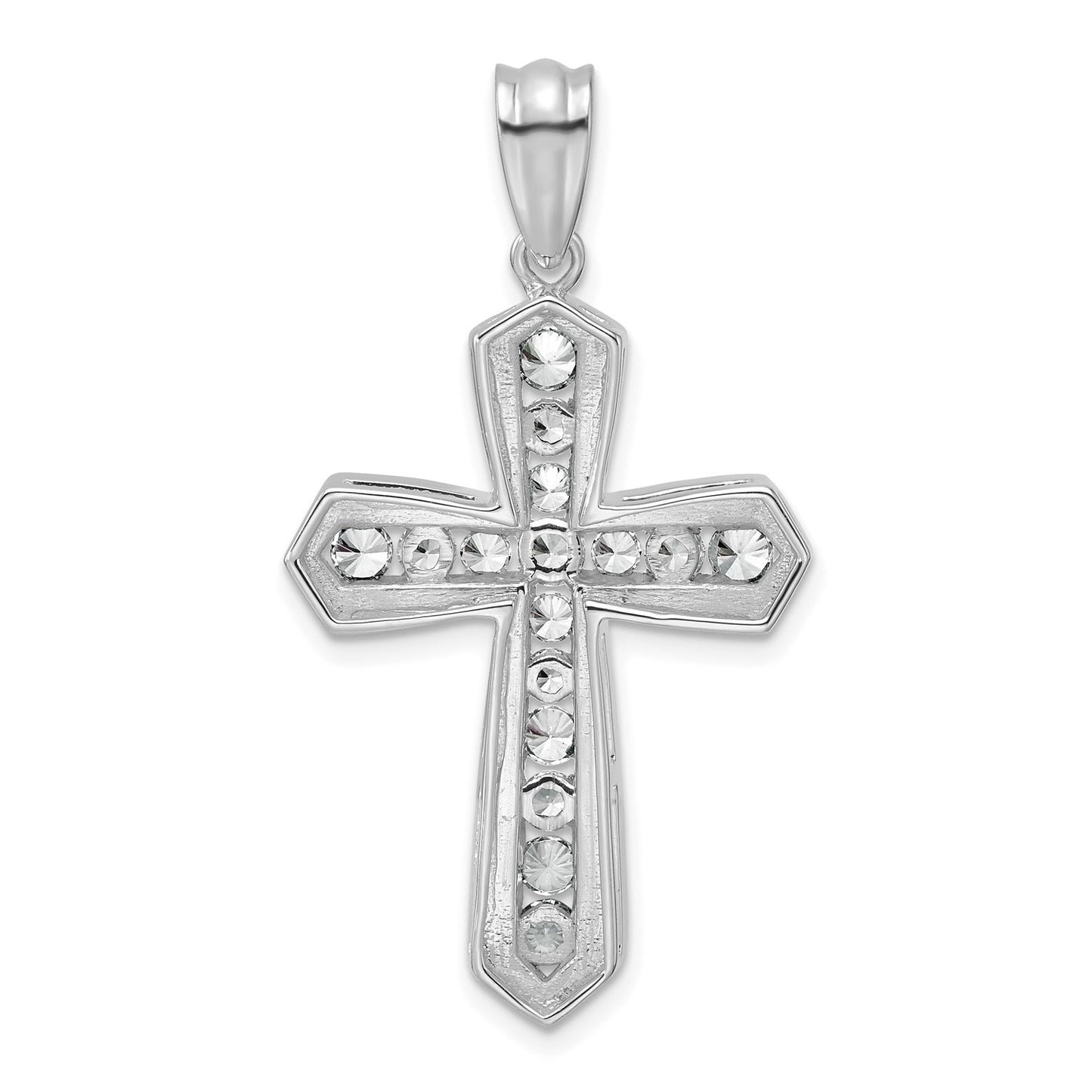 True Origin White Gold 14k 1 carat Lab Grown Diamond VS D E F Cross Pendant