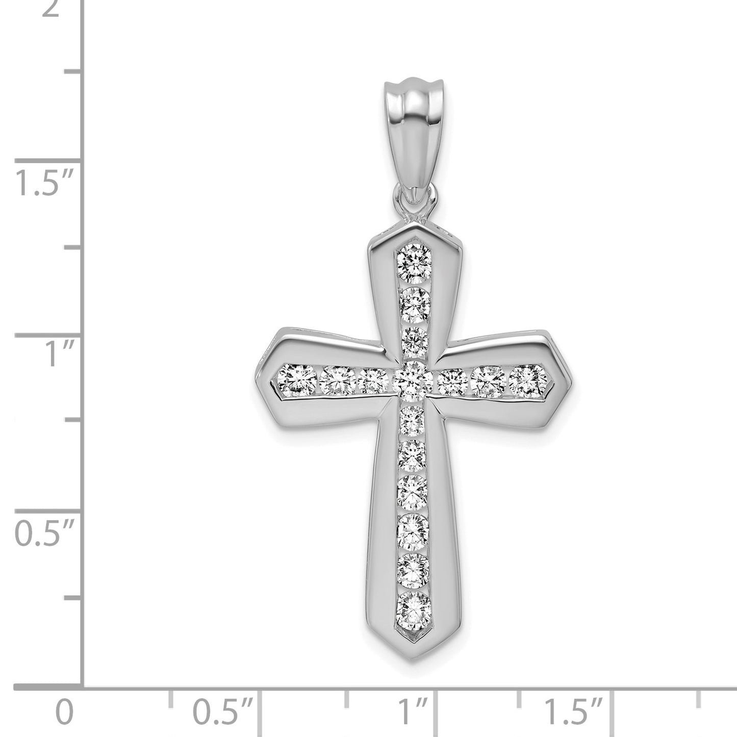 True Origin White Gold 14k 1 carat Lab Grown Diamond VS D E F Cross Pendant