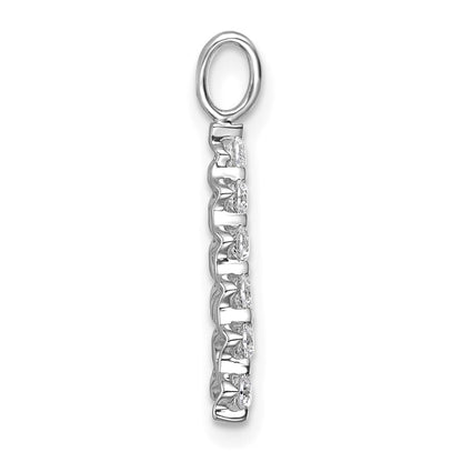 LGWP 14K White Gold 3/8 carat Lab Grown Diamond VS+ F+ Complete Alphabet A Pendant