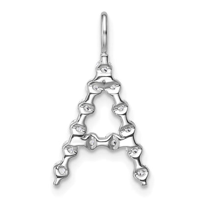 LGWP 14K White Gold 3/8 carat Lab Grown Diamond VS+ F+ Complete Alphabet A Pendant
