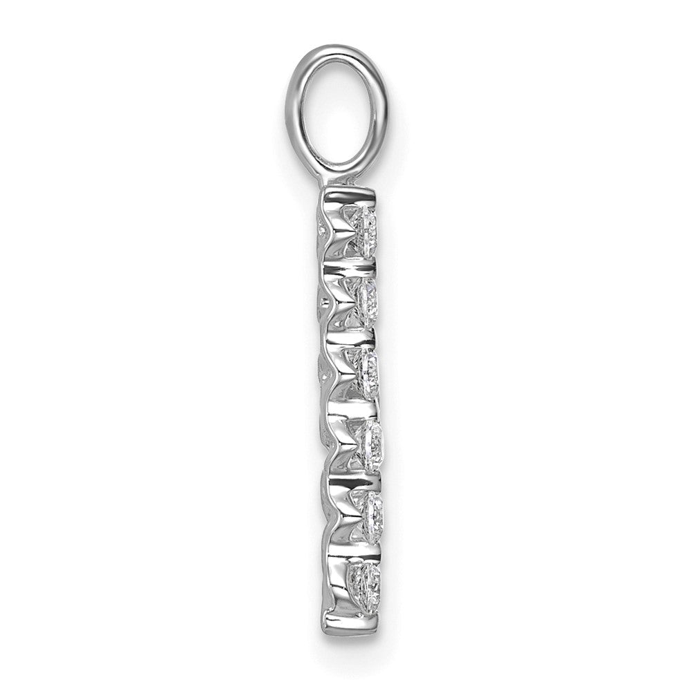 LGWP 14K White Gold 1/2 carat Lab Grown Diamond VS+ F+ Complete Alphabet B Pendant