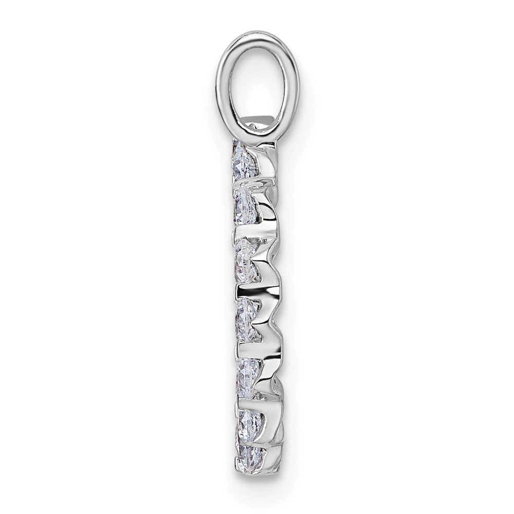 LGWP 14K White Gold 1/2 carat Lab Grown Diamond VS+ F+ Complete Alphabet D Pendant
