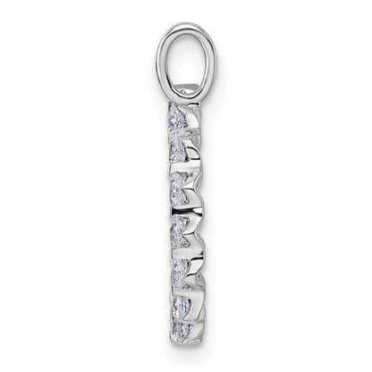 LGWP 14K White Gold 1/2 carat Lab Grown Diamond VS+ F+ Complete Alphabet D Pendant