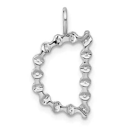 LGWP 14K White Gold 1/2 carat Lab Grown Diamond VS+ F+ Complete Alphabet D Pendant