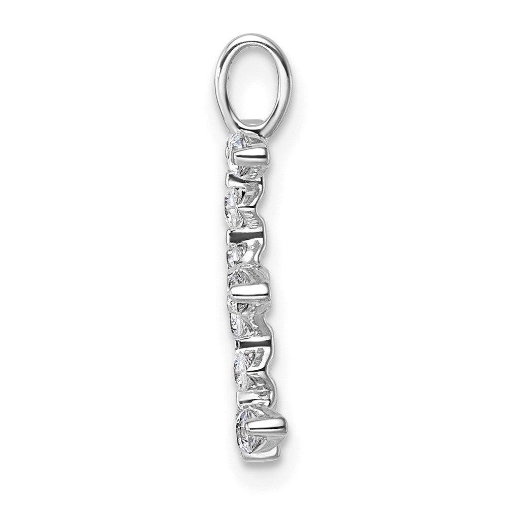 LGWP 14K White Gold 1/2 carat Lab Grown Diamond VS+ F+ Complete Alphabet E Pendant
