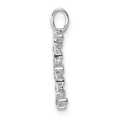 LGWP 14K White Gold 1/2 carat Lab Grown Diamond VS+ F+ Complete Alphabet E Pendant