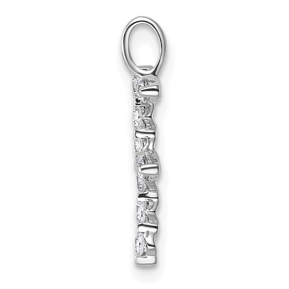 LGWP 14K White Gold 3/8 carat Lab Grown Diamond VS+ F+ Complete Alphabet F Pendant