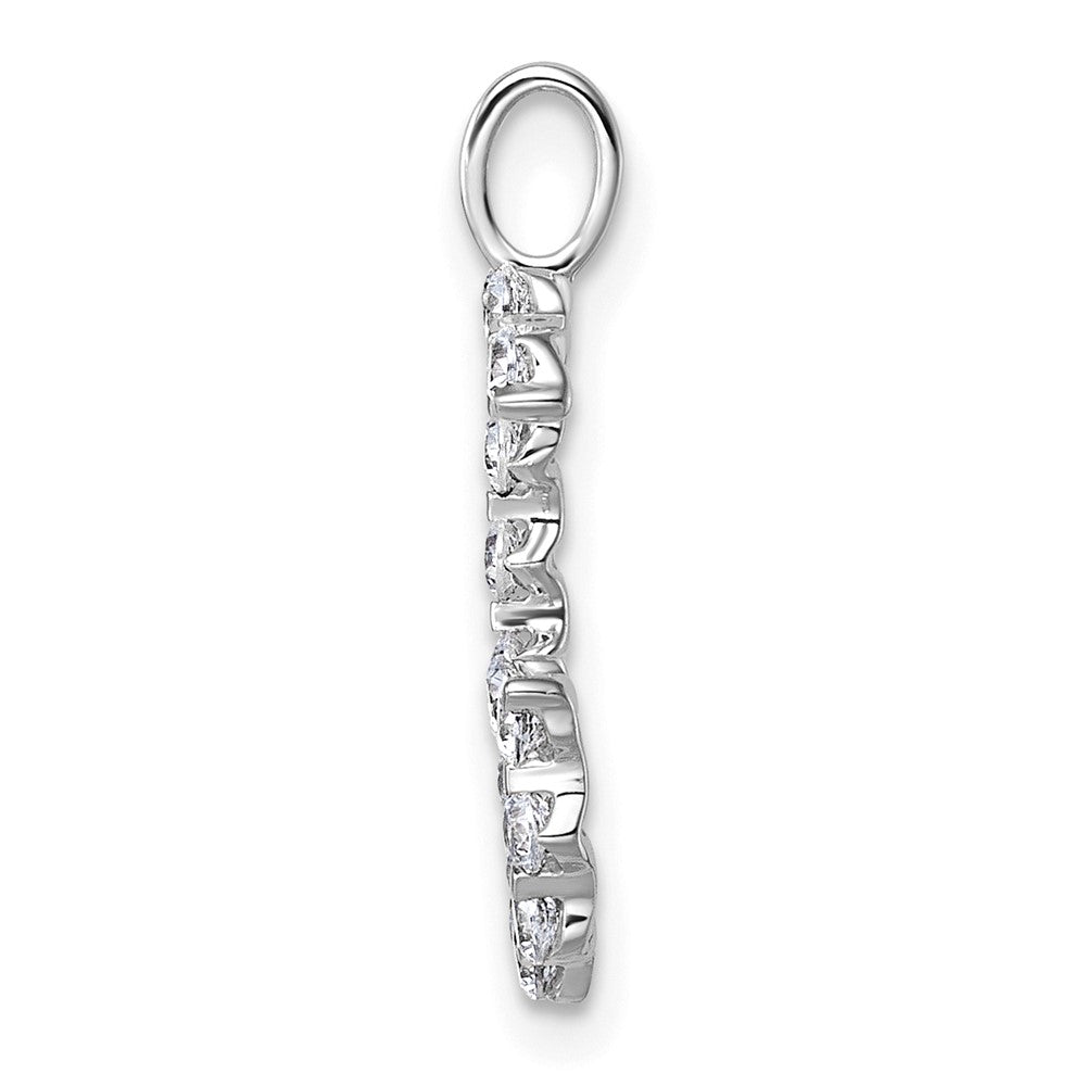 LGWP 14K White Gold 1/2 carat Lab Grown Diamond VS+ F+ Complete Alphabet G Pendant