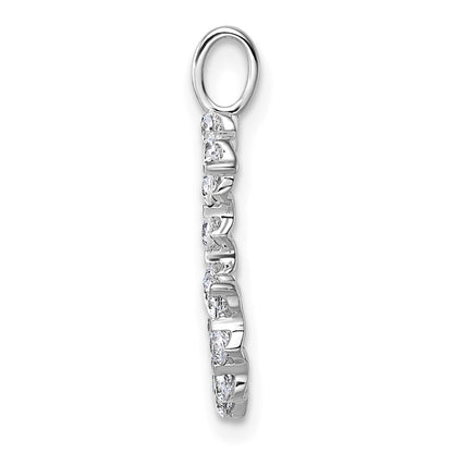 LGWP 14K White Gold 1/2 carat Lab Grown Diamond VS+ F+ Complete Alphabet G Pendant