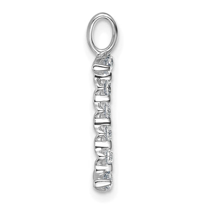 True Origin 14K White Gold 1/3 carat Lab Grown Diamond VS+ F+ Complete Alphabet I Pendant