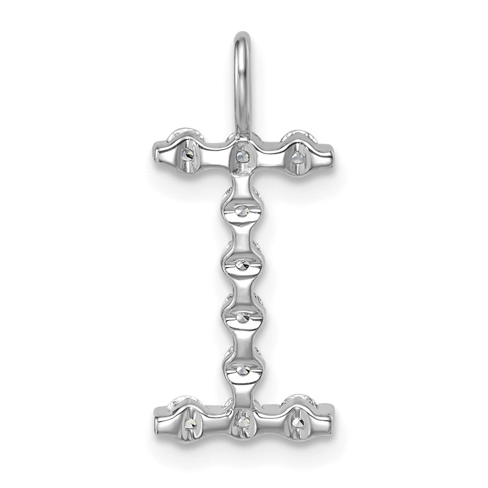 True Origin 14K White Gold 1/3 carat Lab Grown Diamond VS+ F+ Complete Alphabet I Pendant