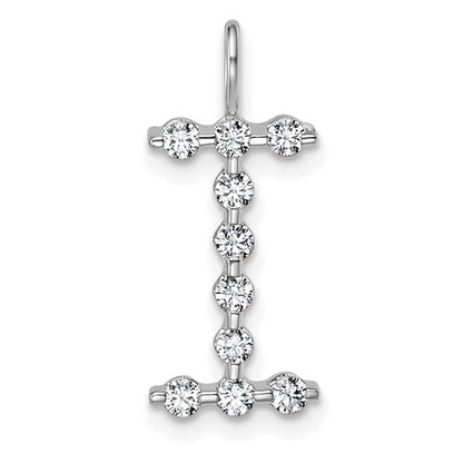 True Origin 14K White Gold 1/3 carat Lab Grown Diamond VS+ F+ Complete Alphabet I Pendant