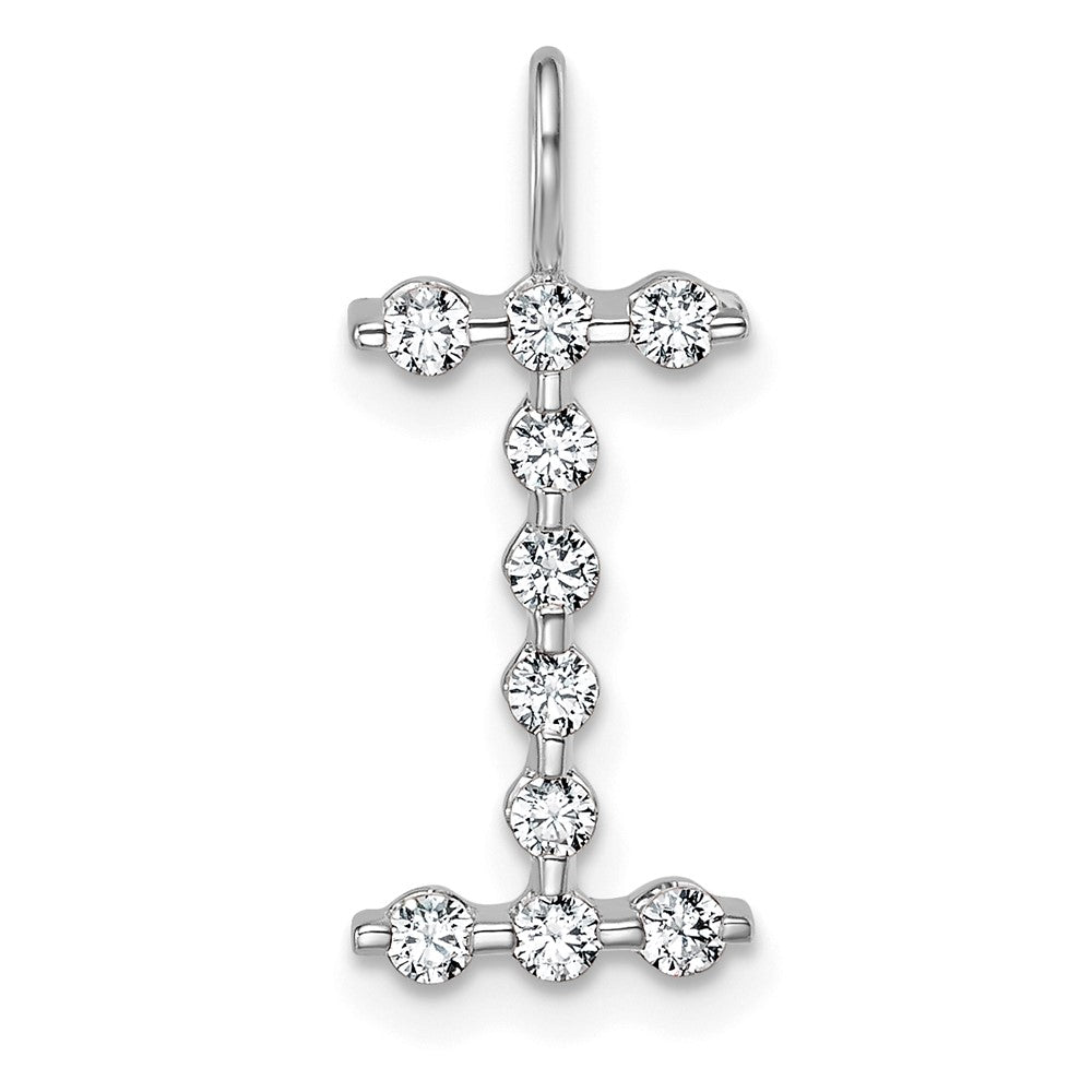 True Origin 14K White Gold 1/3 carat Lab Grown Diamond VS+ F+ Complete Alphabet I Pendant