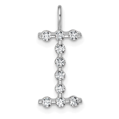 True Origin 14K White Gold 1/3 carat Lab Grown Diamond VS+ F+ Complete Alphabet I Pendant