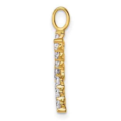 LGYP 14K Yellow Gold 3/8 carat Lab Grown Diamond VS+ F+ Complete Alphabet K Pendant