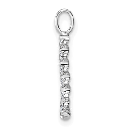 LGWP 14K White Gold 1/3 carat Lab Grown Diamond VS+ F+ Complete Alphabet L Pendant