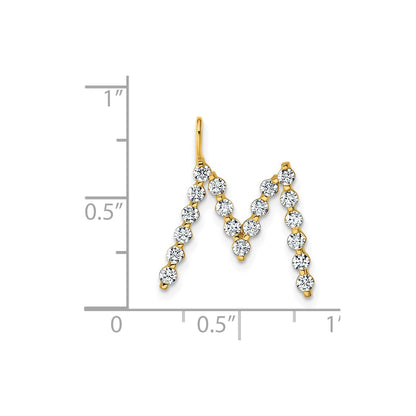 True Origin 14k 5/8 carat Lab Grown Diamond VS DEF Alphabet M Pendant