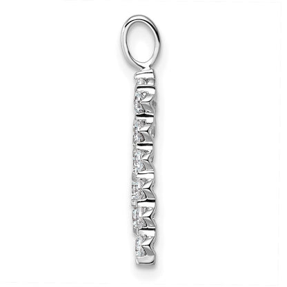 LGWP 14K White Gold 5/8 carat Lab Grown Diamond VS+ F+ Complete Alphabet M Pendant
