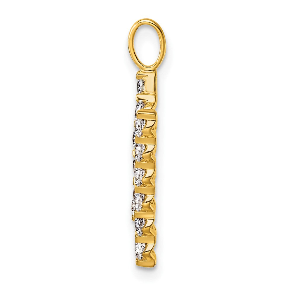 LGYP 14K Yellow Gold 5/8 carat Lab Grown Diamond VS+ F+ Complete Alphabet N Pendant