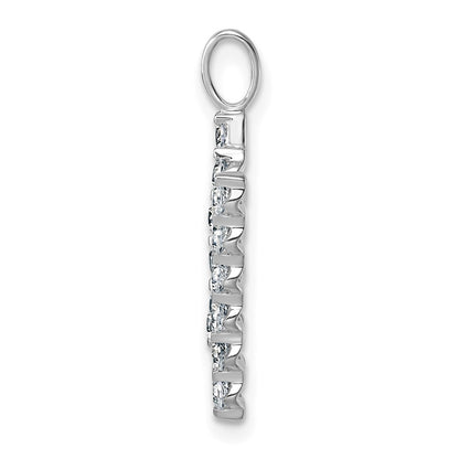 LGWP 14K White Gold 5/8 carat Lab Grown Diamond VS+ F+ Complete Alphabet N Pendant