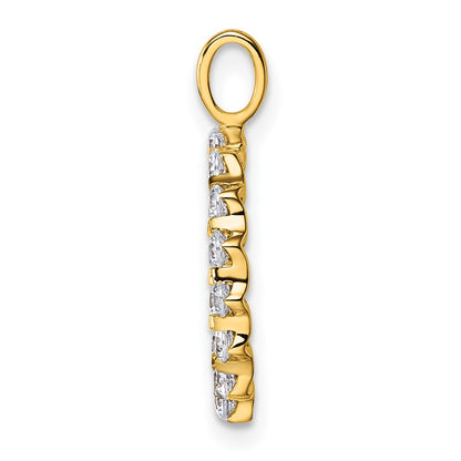 LGYP 14K Yellow Gold 1/2 carat Lab Grown Diamond VS+ F+ Complete Alphabet O Pendant